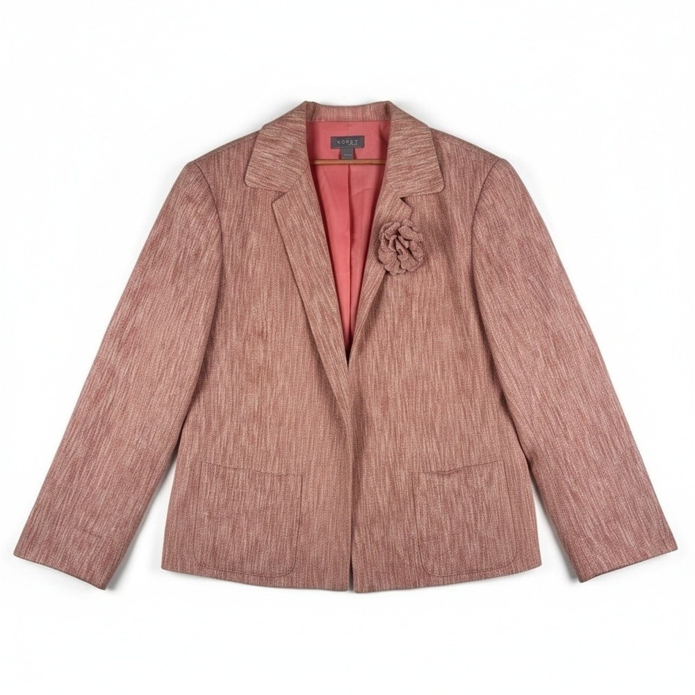 Koret Blazer Womens Plus Size 24 W 100% Silk Vintage Academia Retro‎ Y2K 90s